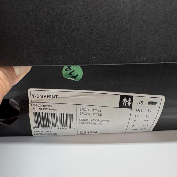 Yohji Yamamoto x Adidas Y-3 Sprint Sneakers 14.5 - Picture 8 of 8